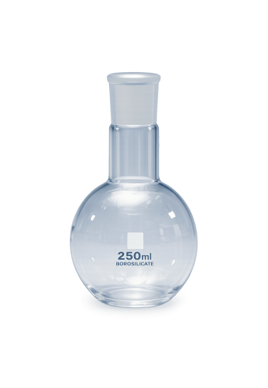 Balon 250 ml - Dibi Düz, Kısa Boyunlu, Norm Şilifli (SH-07-250)