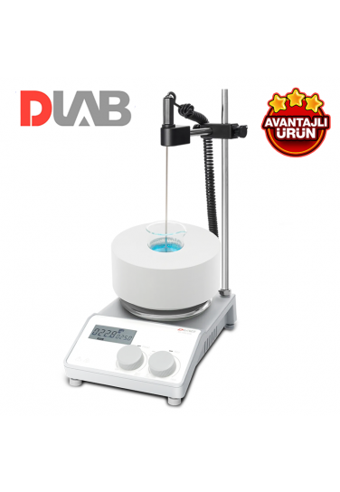 DLAB MS-H280-B100 Mantolu Isıtıcılı Manyetik Karıştırıcı 200... 1.500 rpm / 25... 280 °C / 100 mL Beher için