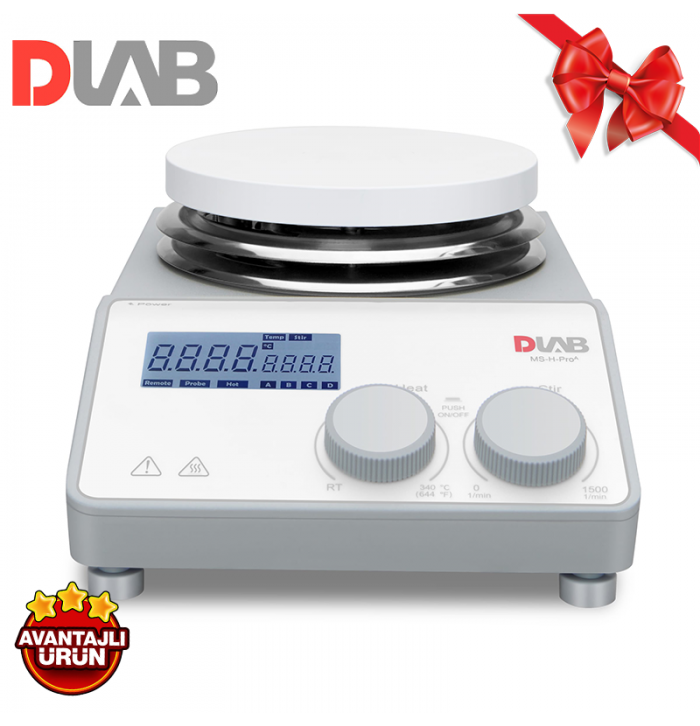 DLAB MS-H-ProA SET 2 Isıtıcılı Manyetik Karıştırıcı 100... 1.500 rpm / RT... 340 °C / 20 L