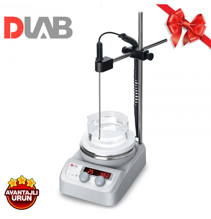 DLAB MS-H280-Pro SET1 Isıtıcılı Manyetik Karıştırıcı 200... 1.500 rpm / RT... 280 ℃ / 3 L