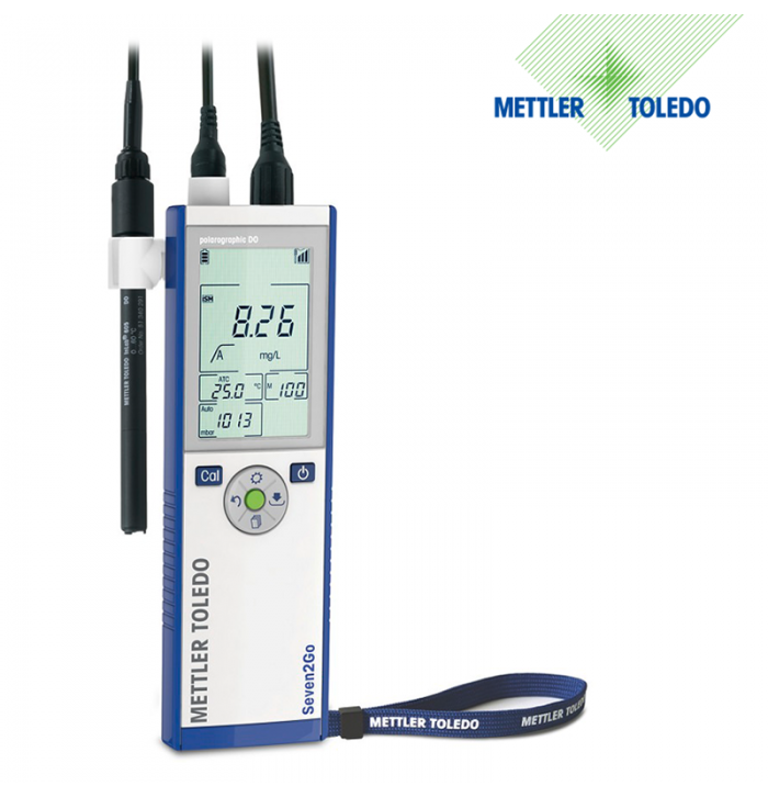 METTLER TOLEDO Seven2Go™ DO Ölçer S4 Saha Kiti InLab 605-ISM IP67 DO Elektrodu ve uGo Taşıma Çantası ile