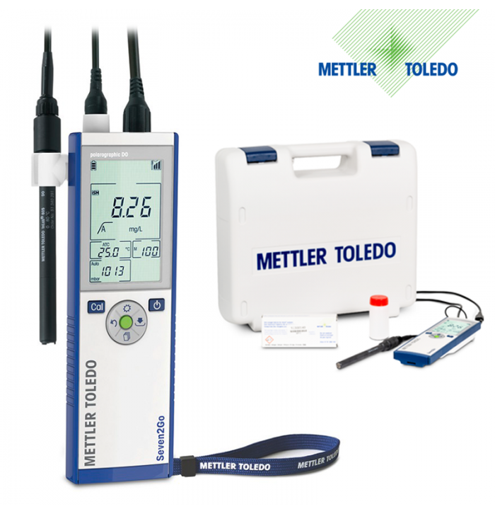 METTLER TOLEDO Seven2Go™ DO Ölçer S4 Saha Kiti InLab 605-ISM IP67 DO Elektrodu ve uGo Taşıma Çantası ile